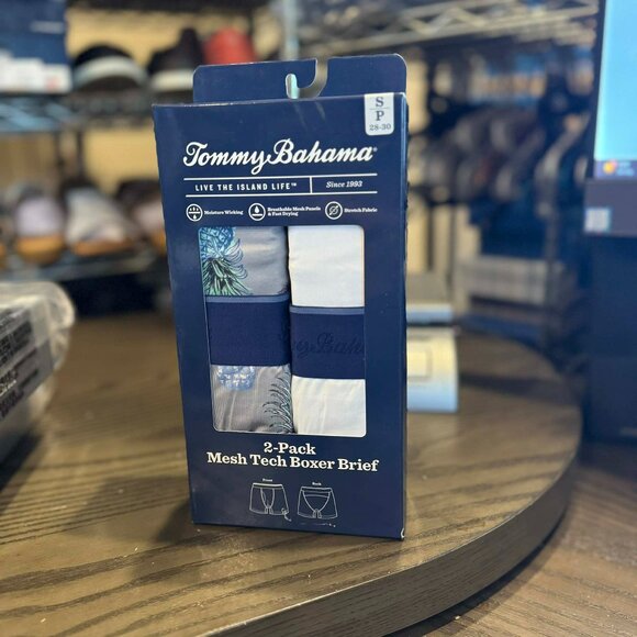 2 X Tommy Bahama Pineapple Print Mesh Tech Underwear Boxer Briefs Size S $58 - Picture 2 of 8